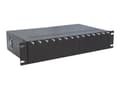 Miniatyrbild 3 av 5: Intellinet 14-Slot Media Converter Chassis, Includes redundant power supply, 19" rackmountable, 2U - Modulär expansionsenhet - 2U - kan monteras i ra