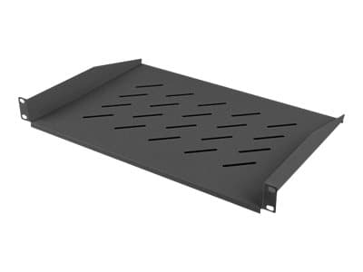 Lanberg - Rack-hylle - svart, RAL 9004 - 1U - 19"