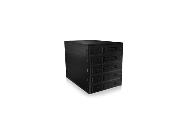 ICY BOX IB-565SSK - Harddisk - SAS - SATA - Serial ATA II - Serial ATA III - Sort - Aluminium - SATA (56005)