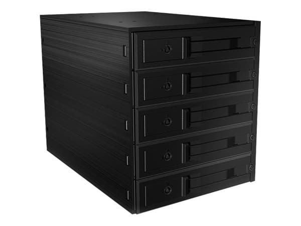 ICY BOX IB-565SSK - Harddisk - SAS - SATA - Serial ATA II - Serial ATA III - Sort - Aluminium - SATA (56005)