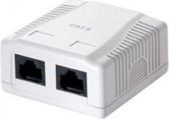 LogiLink - Pinta-asennusliitin - CAT 6 - UTP - RJ-45 X 2 - puhtaan valkoinen, RAL 9010