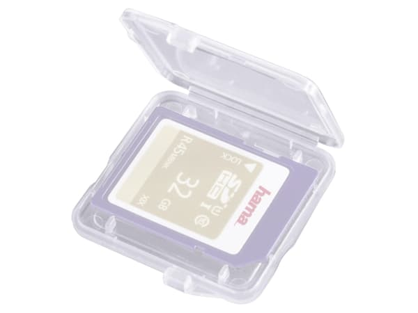 Hama SD Slim Box - Minneeske - kapasitet: 1 SD/MMC-kort - gjennomsiktig