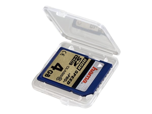 Hama SD Slim Box - Minneeske - kapasitet: 1 SD/MMC-kort - gjennomsiktig
