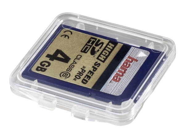 Hama SD Slim Box - Minneeske - kapasitet: 1 SD/MMC-kort - gjennomsiktig