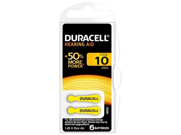 Duracell kuulokojeen paristo PR70 6 kpl.