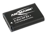 ANSMANN - Batteri - Li-Ion - 600 mAh - for Sony ZV-1, ZV-1F; Cyber-shot DSC-HX95, HX99, RX100, WX700; VLOGCAM ZV-1A, 1G