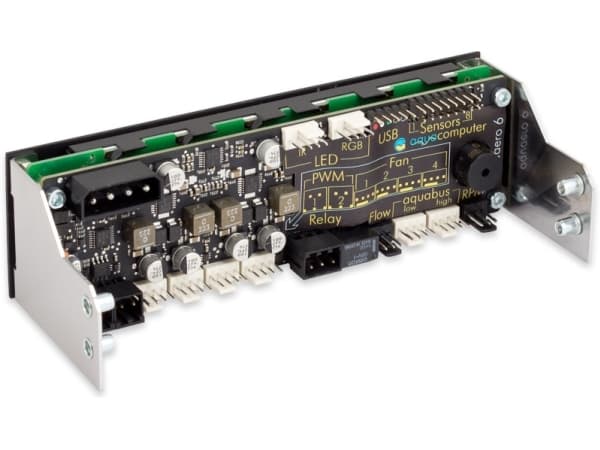 Aqua Computer aquaero 6 PRO, 12 kanaler, Sort, LCD, Knapper