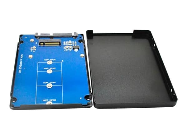 CoreParts - Uttagbar harddiskramme - 2.5" to M.2 - M.2 Card - SATA 6Gb/s Sort