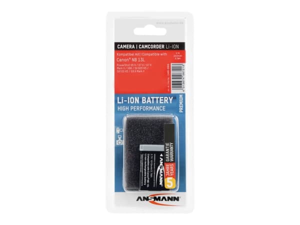 Ansmann A-Can NB 13 L - Akku - Li-Ion - 1010 mAh - 3.7 Wh - Canon PowerShot G1, G5, G7, G9, SX620, SX720, SX730, SX740, SX620, SX720, SX730, SX730, S