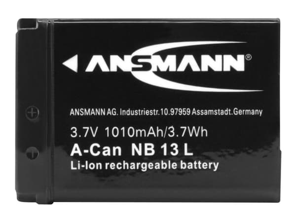 Ansmann A-Can NB 13 L - Akku - Li-Ion - 1010 mAh - 3.7 Wh - Canon PowerShot G1, G5, G7, G9, SX620, SX720, SX730, SX740, SX620, SX720, SX730, SX730, S