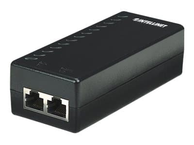 Intellinet Power over Ethernet (PoE) Injector, 1 Port, 48 V DC, IEEE 802.3af Compliant - Strøminjektor - AC 100-240 V - 15.4 watt - utgangskontakter: