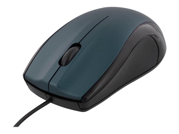 Deltaco MS-712, Molempikätinen, Optinen, USB A-tyyppi, 1200 DPI, Musta, Sininen