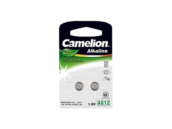 Camelion AG12/LR43/LR1142/386, Alkaline Buttoncell, 2 pc(s)
