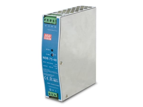 PLANET PWR-75-48, 75 W, 100 - 240 V, 50 - 60 Hz, 1.45 A, Over-spenning (volt), Overoppheting, Overbelastning, Kortslutning, Ul508, TUV EN60950-1
