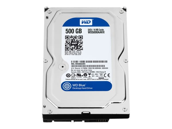 WD Blue WD5000AAKX - Hårddisk - 500 GB - intern - 3,5" - SATA 6Gb/s - 7200 rpm - buffert: 16 MB
