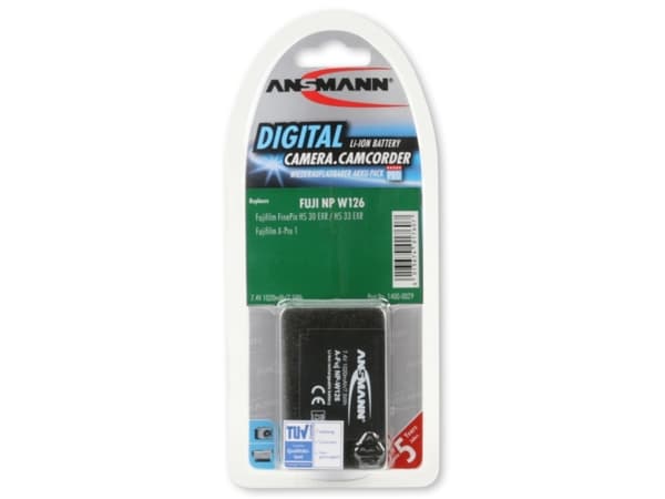 ANSMANN A-Fuji NP-W 126 - Batteri - Li-Ion - 1020 mAh - for Fujifilm X Series X100, X-A10, X-A3, X-A5, X-E2S, X-E3, X-H1, X-Pro2, X-T10, X-T2, X-T20