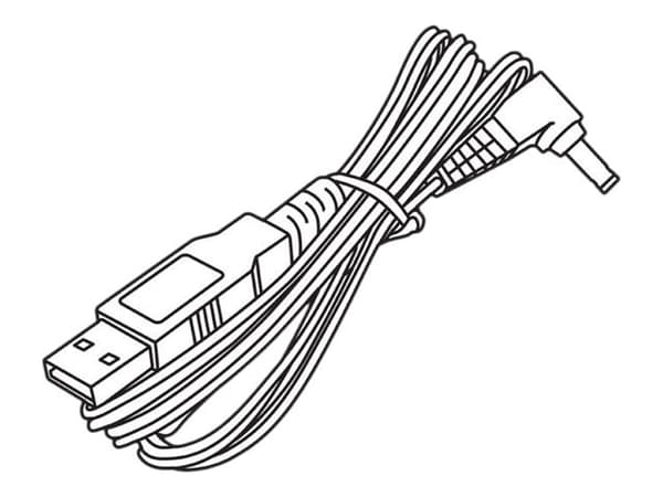 Panasonic K2GHYYS00002 - USB-strömkabel - USB hane till power DC jack hane - för Panasonic HC-V260, V270, V380, V750, V770, VX870, VX980, VXF990, W57