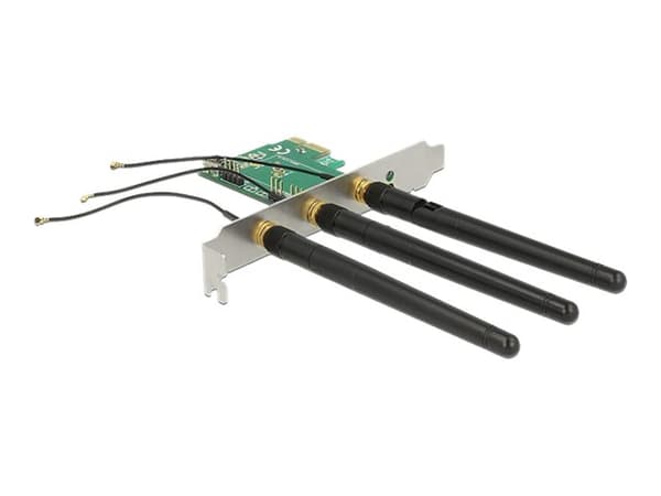 Delock PCI Express Card > 1 x internal M.2 Key A Slot with 3 external Antennas - Internbussutvider