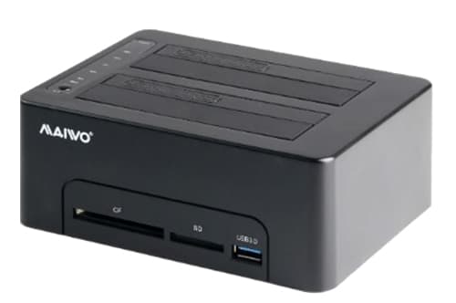 Deltaco K3082CR, Harddisk, SSD, SATA, 2.5,3.5", CF, SD, Sort, Data, Kraft indikator