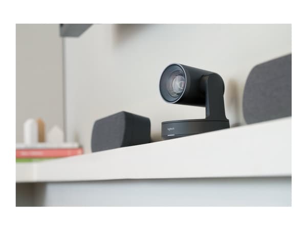 Logitech Rally - Konferansekamera - PTZ - farge - 3840 x 2160 - motorisert - USB 3.0 Sort