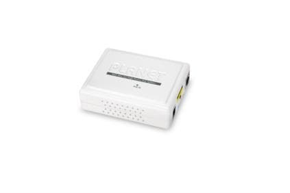 PLANET POE-162S, IEEE 802.3, IEEE 802.3ab, IEEE 802.3af, IEEE 802.3at, IEEE 802.3u, 10/100/1000Base-T(X), Valkoinen, Muovi, Järjestelmä, 12V, 24V