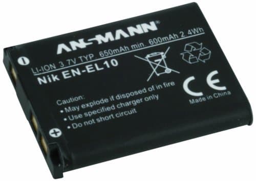 ANSMANN A-Nik EN EL 10 - Akku - Li-Ion - 650 mAh - Nikon Coolpix S203, S210, S220, S230, S3000, S4000, S5100, S520, S570, S60, S600, S80 - Nikon Cool