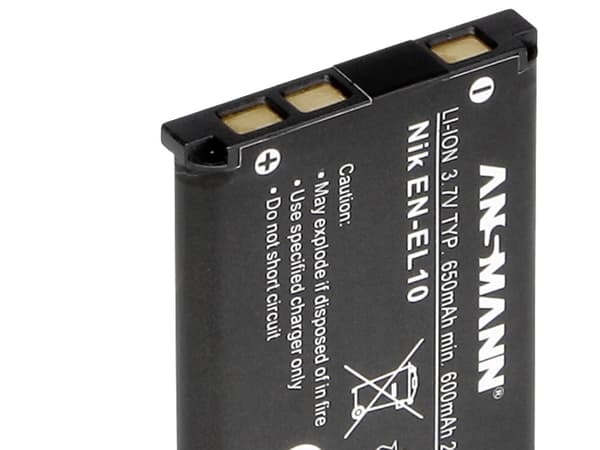 ANSMANN A-Nik EN EL 10 - Akku - Li-Ion - 650 mAh - Nikon Coolpix S203, S210, S220, S230, S3000, S4000, S5100, S520, S570, S60, S600, S80 - Nikon Cool