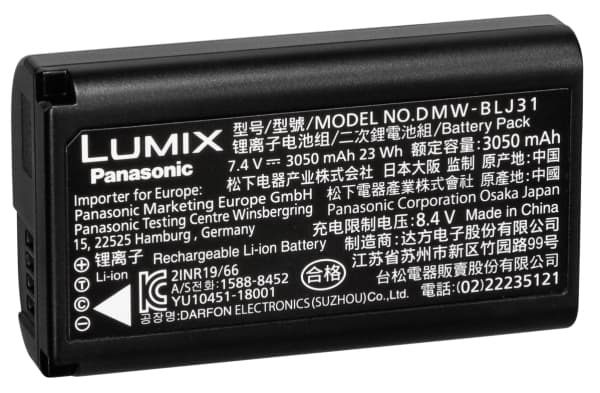Panasonic DMW-BLJ31E, Panasonic, 3100 mAh, 7,2 V, Litiumioni (Li-Ion)