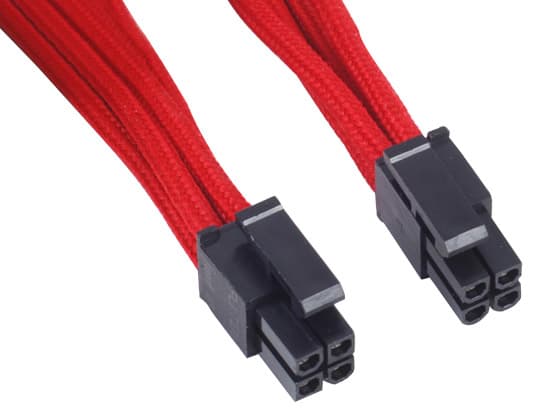 SilverStone PP07 - Strømforlengelseskabel - 8-pins EPS12V (hunn) til 8-pins EPS12V (hann) - 30 cm - rød