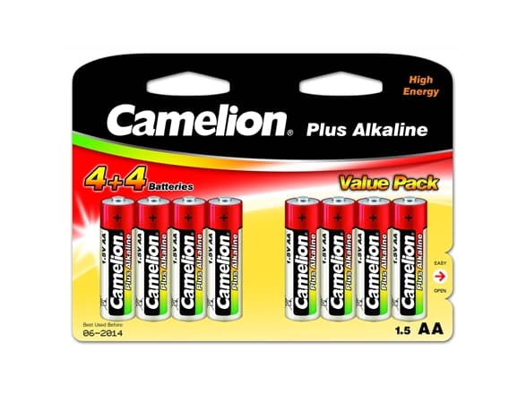 Camelion Plus Alkaline LR6 BP8 (4+4) - Batteri 8 x AA-type - Alkalisk - 2700 mAh