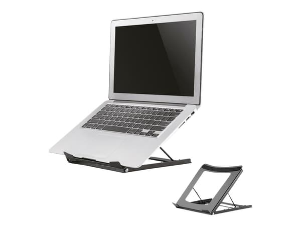 Neomounts NSLS075 - Ställ - för notebook - puderbelagt stål - svart - skärmstorlek: 10"-15" - skrivbord