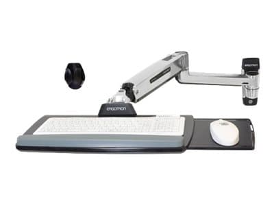 Ergotron LX - Monteringssett (sitte-stå-arm, utvidelse, sokkel, tastaturbakke, utrekkbart musebrett, håndleddsstøtte, musholder) - for tastatur / mus