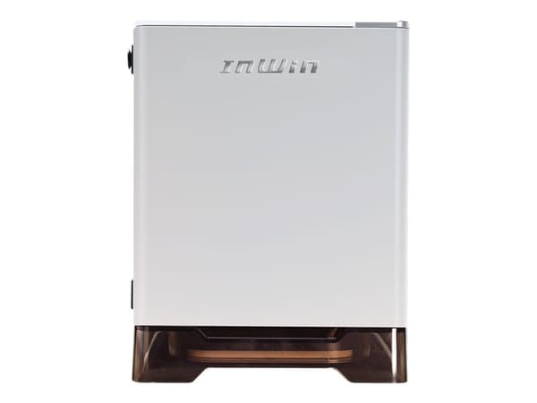 IN WIN A1 Plus - Tower - mini ITX - genomskinlig sidopanel (härdat glas) 650 Watt - vit - USB/ljud