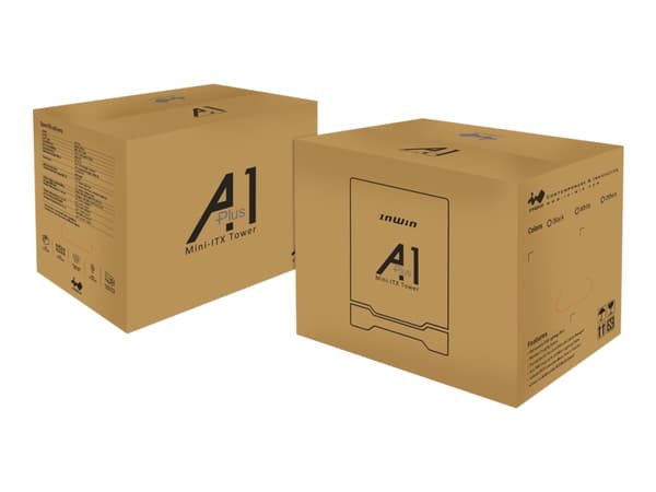 IN WIN A1 Plus - Tower - mini ITX - genomskinlig sidopanel (härdat glas) 650 Watt - vit - USB/ljud