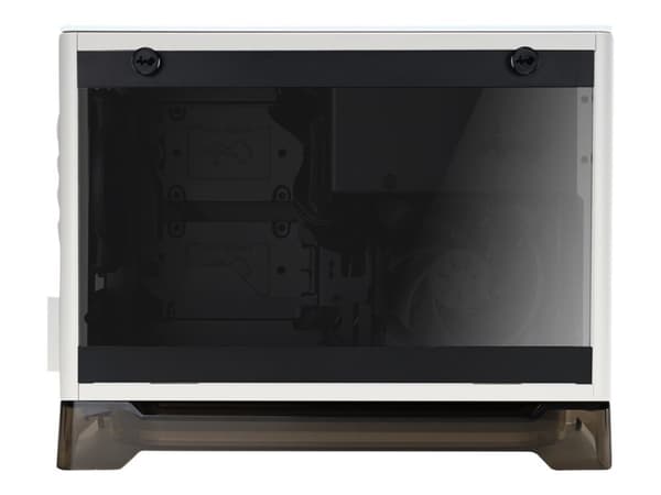 IN WIN A1 Plus - Tower - mini ITX - genomskinlig sidopanel (härdat glas) 650 Watt - vit - USB/ljud