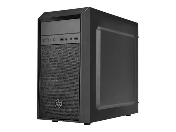 SilverStone Precision PS16 - Tower - micro ATX - ingen strömförsörjning (ATX / PS/2) - USB/ljud Svart