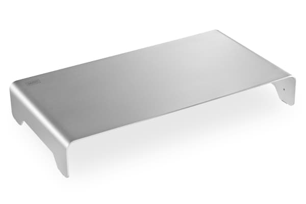 DIGITUS Ergonomic Monitor Riser - Ställ - för bildskärm/bärbar dator - aluminium - silver - skärmstorlek: 11"-32"
