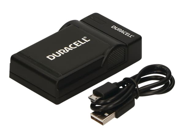Duracell DRO5941, USB, Olympus LI-50B, Nikon EN-EL11, Pentax D-LI78, Pentax D-LI92, Ricoh DB-80, Sony NP-BK1, Musta, Sisätilan akkulaturi, 5 V, 5 V