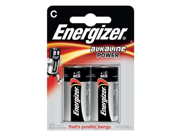 Energizer Alkaline Power C, Kertakäyttöinen akku, C, Alkali, 1,5 V, 2 kpl, Cd (kadmium), Hg (elohopea)