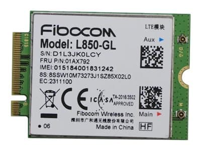 Fibocom L850-GL - Trådløs mobilmodem - 4G LTE - FRU - for IdeaPad Duet 3 10; ThinkPad L14 Gen 1; L15 Gen 1; P15v Gen 1; T15p Gen 1; X13 Gen 1