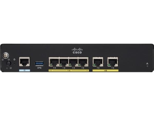 Cisco Integrated Services Router 927 - Ruter - WWAN 4-portssvitsj - 1GbE - WAN-porter: 2