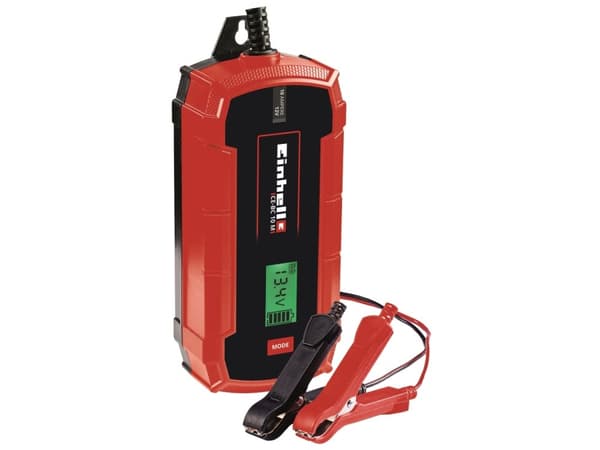 Einhell CE-BC 10 M, 12 V, 220 - 240 V, 50 Hz, LCD, Sort, Rød