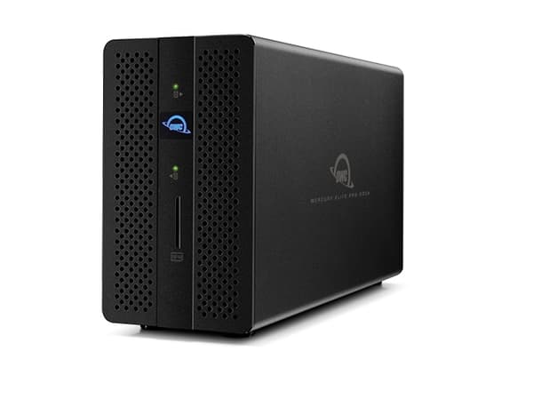 OWC Mercury Elite Pro Dock, HDD-/SSD-kotelo, 2.5/3.5", SATA, 40 Gbit/s, USB-liitettävyys, Musta