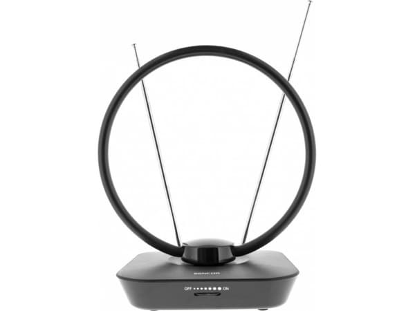 RTV Antenne Sencor Innendørs Antenne SDA 102 DVB-T2/T Gain 20db,Imp 75 OHM,4G LTE -SDA 102