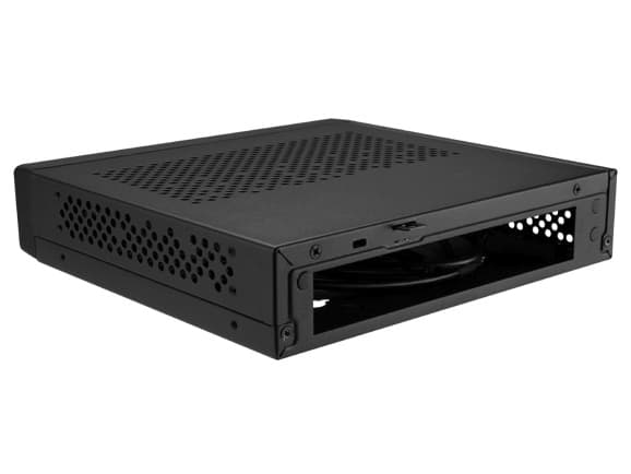 Akasa Cypher SPX, Mini Tower, PC, Sort, Thin Mini-ITX, SGCC, Harddisk, Kraft indikator