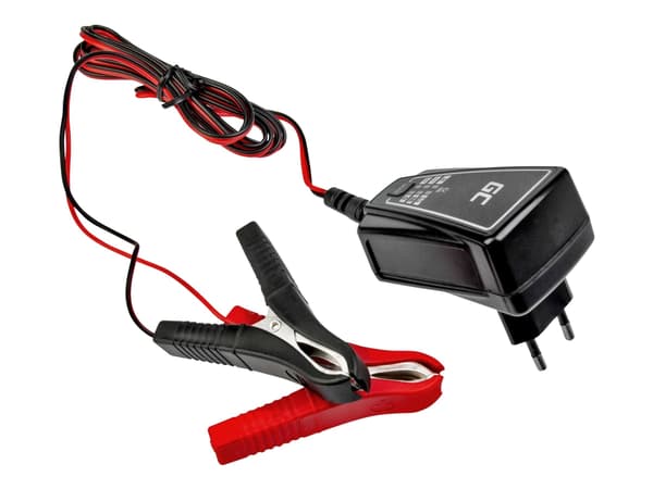 Green Cell - Strømadapter - 12 watt - 1 A - 2 utgangskontakter (alligatorklemme) Sort