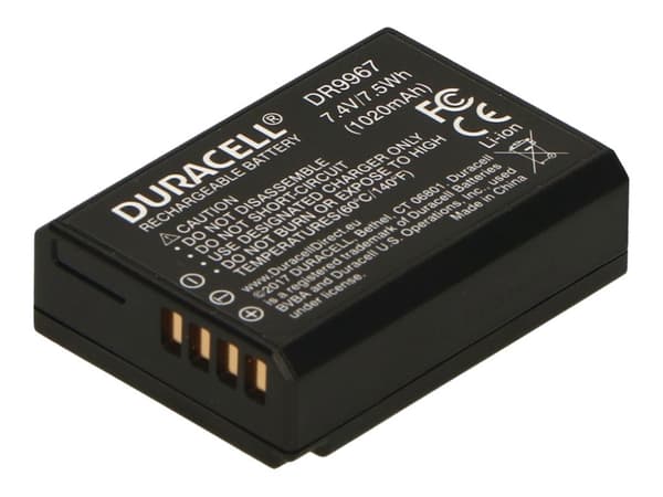 Duracell DR9967 - Batteri - Li-Ion - 1020 mAh - for Canon EOS 1500, 2000, 3000, 4000, Kiss X80, Kiss X90, Rebel T100, Rebel T7, Rebel T7+