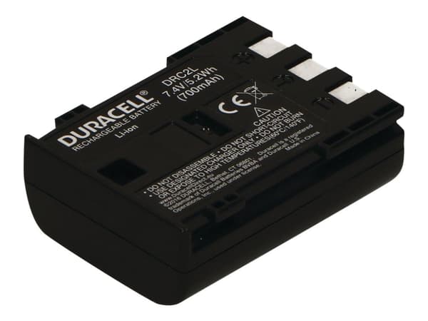 Duracell DRC2L - Batteri - Li-Ion - 650 mAh - for Canon MVX300, MVX330, MVX350, MVX40, MVX45, ZR100, ZR400, ZR500, ZR800, ZR830, ZR850