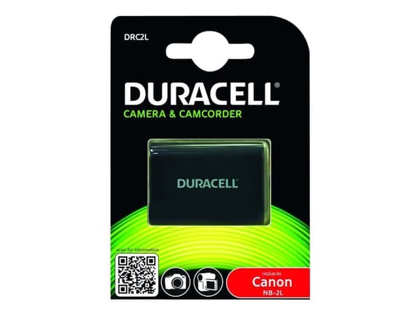 Duracell DRC2L - Batteri - Li-Ion - 650 mAh - for Canon MVX300, MVX330, MVX350, MVX40, MVX45, ZR100, ZR400, ZR500, ZR800, ZR830, ZR850