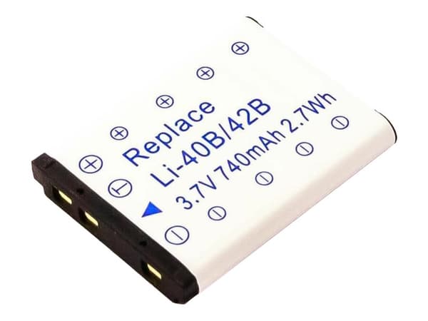 CoreParts - Batteri - 660 mAh - svart - for Nikon Coolpix S200, S500; Olympus FE-220, 230, 240, 250, X-785; µ[MJU:] 72X, 760, 770, 780